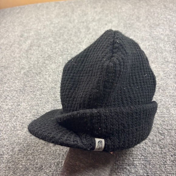 THE NORTH FACE Mens Black Knit Brimmed Beanie Winter Cap One Size fits most - Picture 2 of 10